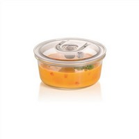 photo Transparent round container for vacuum packaging 940 ml 1