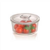 photo Transparent round container for vacuum packaging 1700 ml 1
