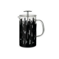 photo Alessi-Barkoffee Caffettiera a presso-filtro o infusiera in acciaio colorato e resina, nero e vetro 1