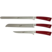 photo cuchillo elegance rojo - jamonero set 3 piezas 1