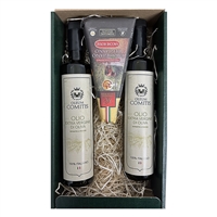 photo Geschenkbox mit nativem Olivenöl extra  2 x 500 ml und 24 Monate Parmesan 2