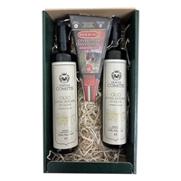 photo Geschenkbox mit nativem Olivenöl extra, 2 x 500 ml und 30 Monate Parmesan 2