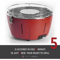 photo InstaGrill - Barbecue da tavolo senza fumo - Rosso Corallo + Starter Kit 6