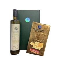 photo Geschenkbox mit nativem Olivenöl extra 750 ml und 40 Monate Parmesan 1