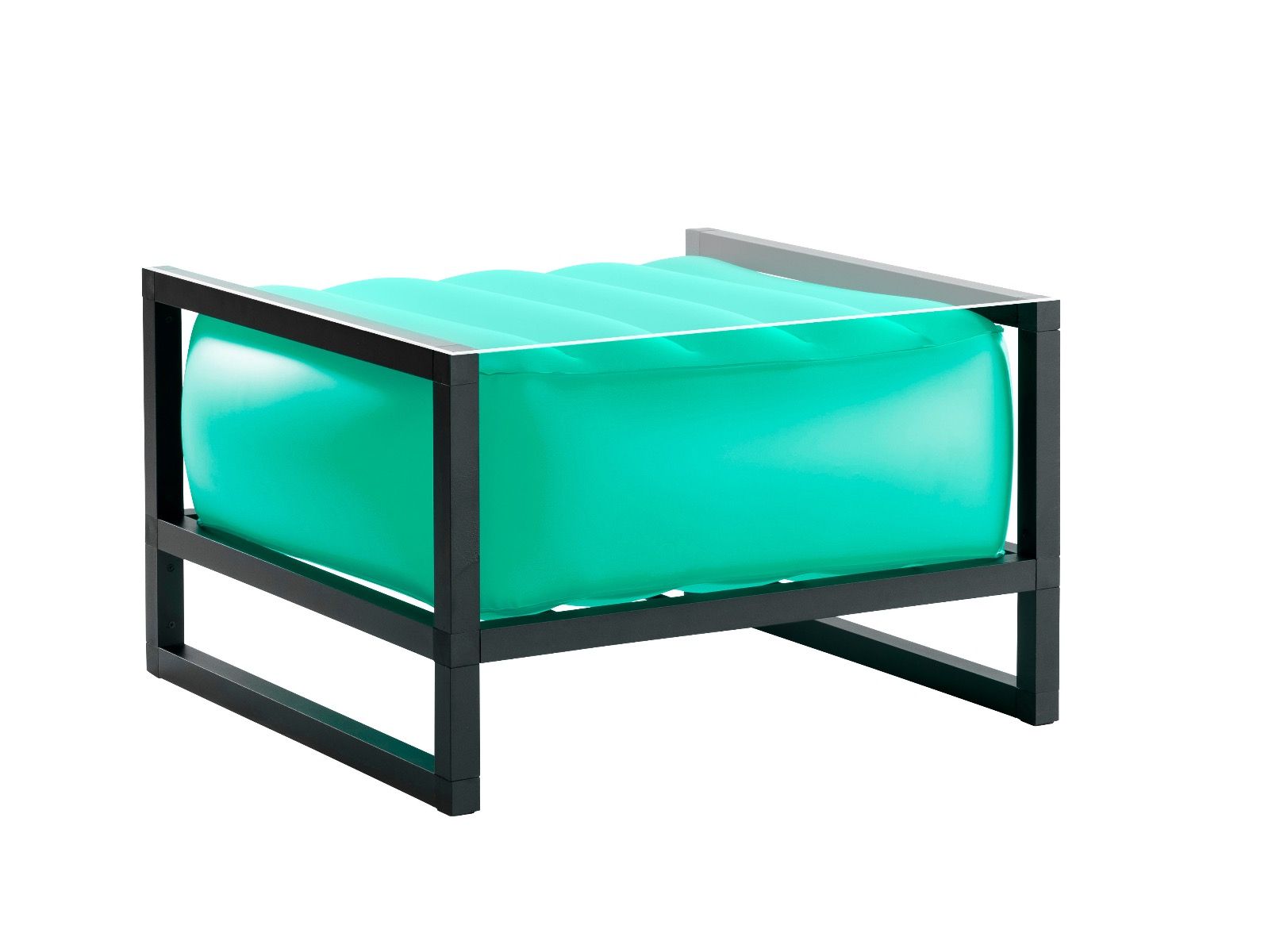 YOMI EKO TABLE WITH LIGHTING - BLACK WOODEN STRUCTURE - GREEN