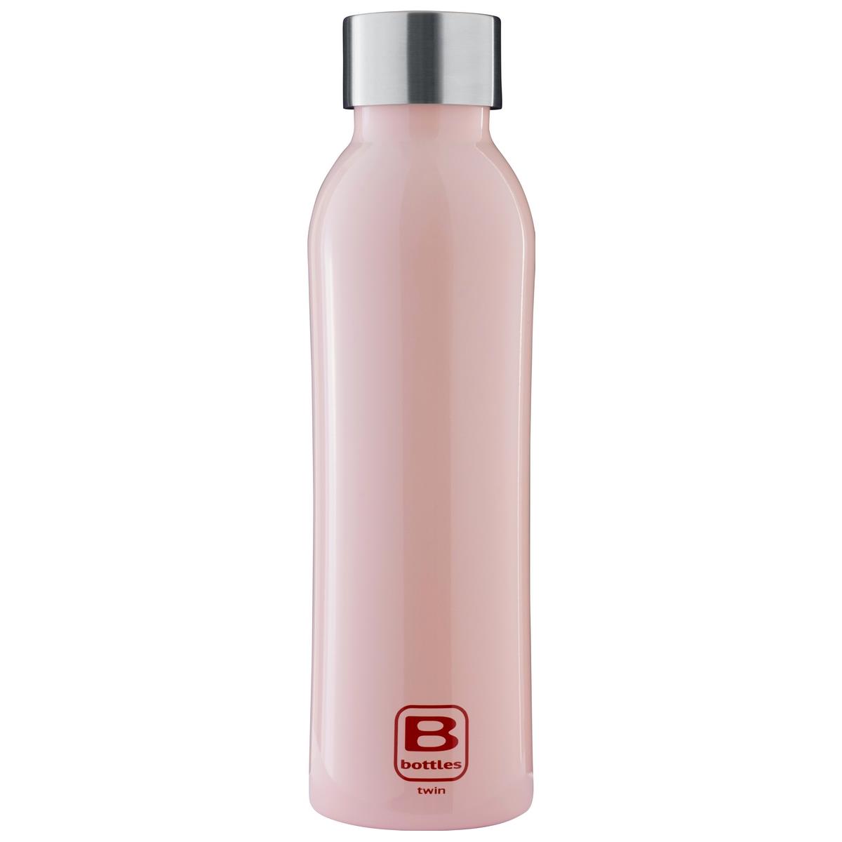 B Bottles Twin – Pink – 500 ml – Doppelwandige Thermoflasche aus 18/10 Edelstahl