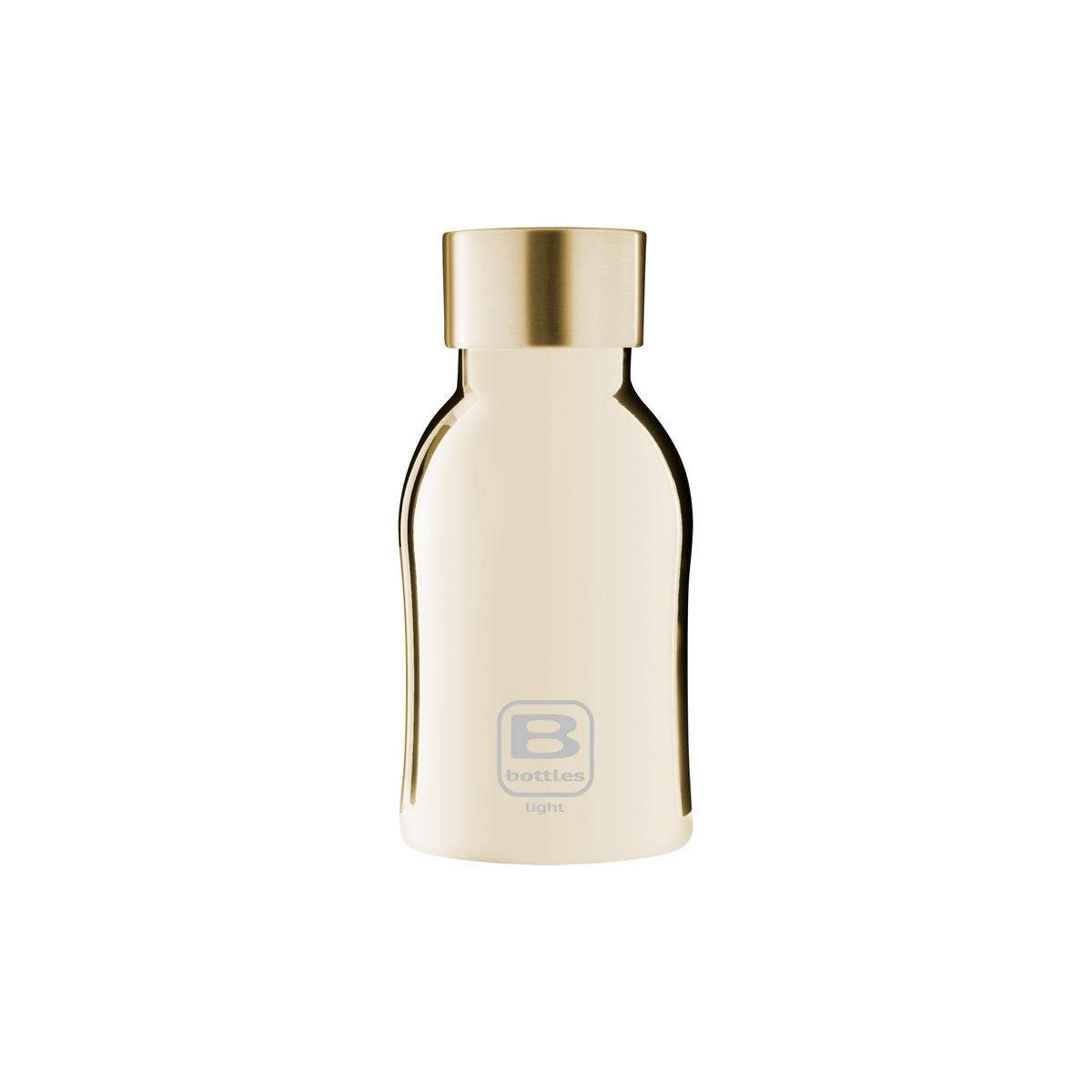 B Bottles Light - Yellow Gold Lux ??- 350 ml - Botella de acero inoxidable 18/10, ultraligera y com