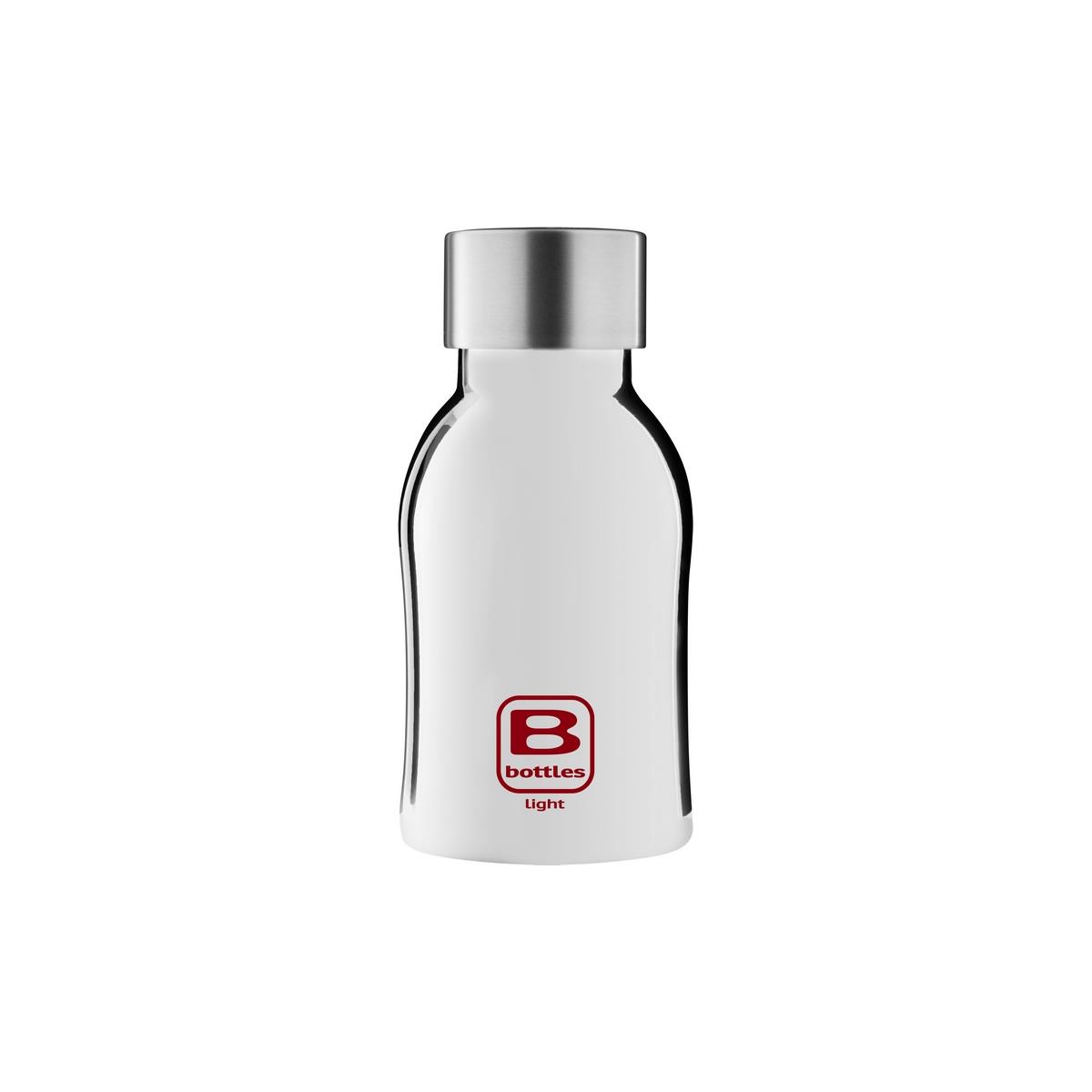 B Bottles Light - Silver Lux - 350 ml - Ultraleichte und kompakte Flasche aus 18/10-Edelstahl