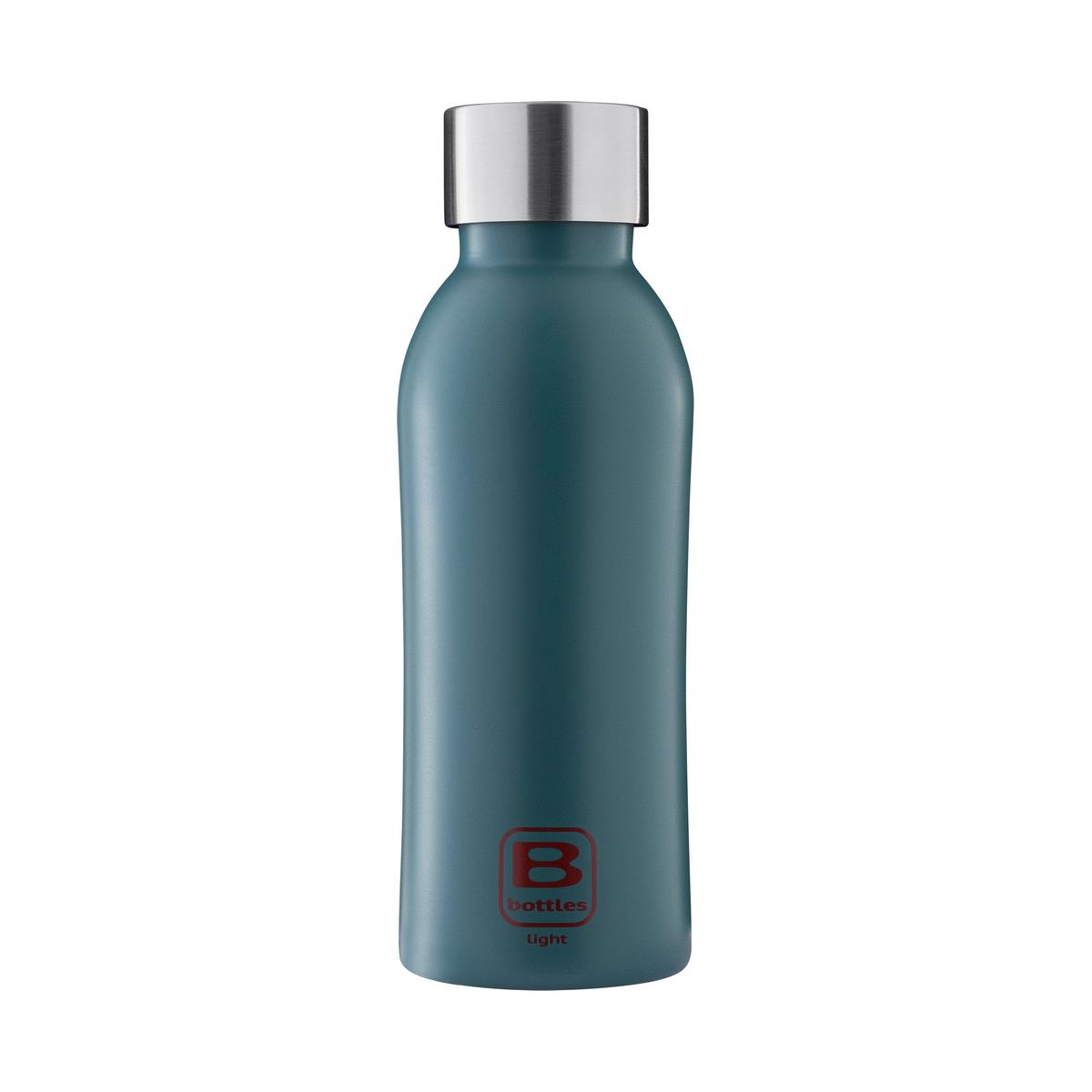 B Bottles Light - Teal Blue - 530 ml - Bottiglia in acciaio inox 18/10 ultra leggera e compatta