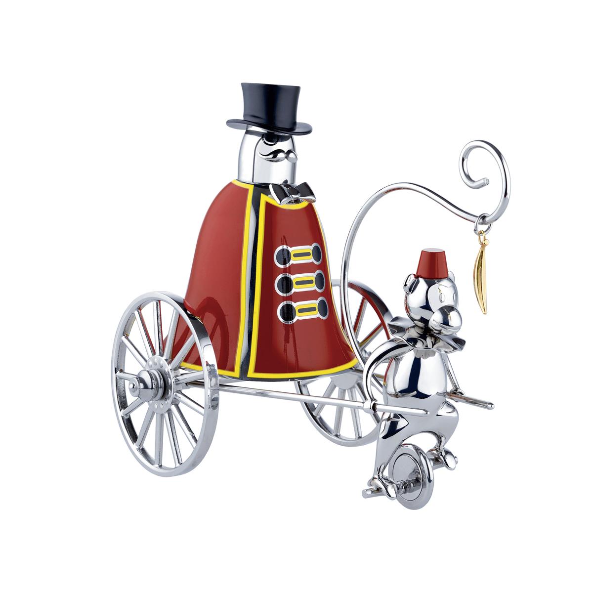 Alessi-Bark for Christmas Christmas decoration in colored steel and resin, red with porcelain magne