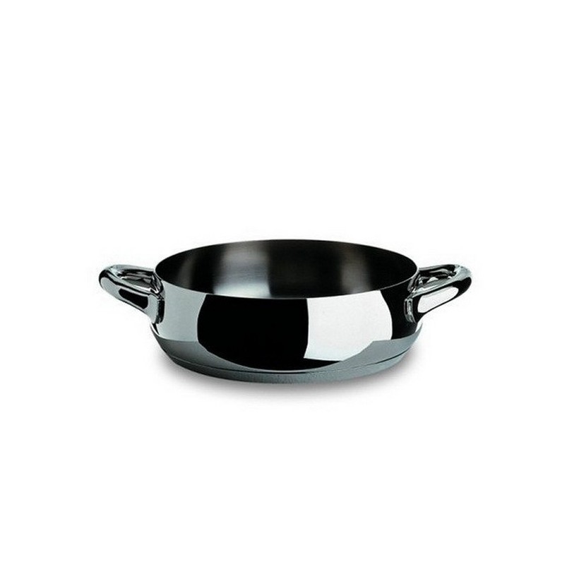 Alessi-Mami Low casserole in 18/10 stainless steel suitable for induction