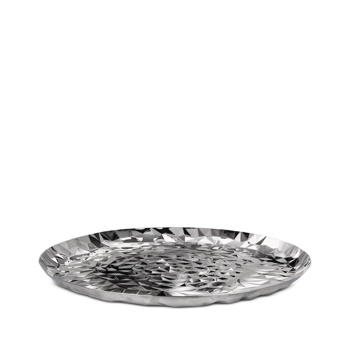 Alessi-Joy n 3 Round tray in 18/10 stainless steel mirror polished