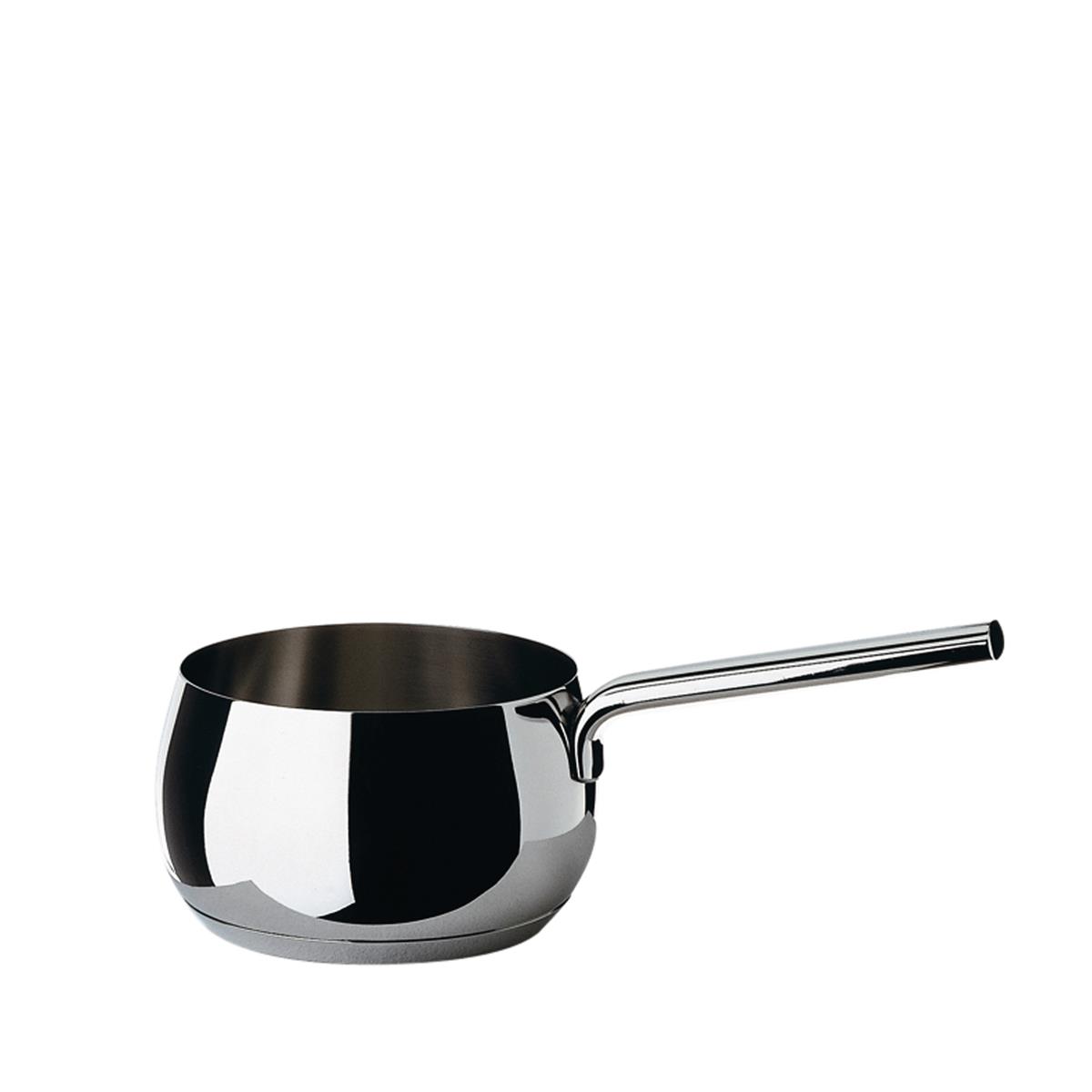 photo Alessi-Mami Casserole with long handle in 18/10 stainless steel suitable for induction