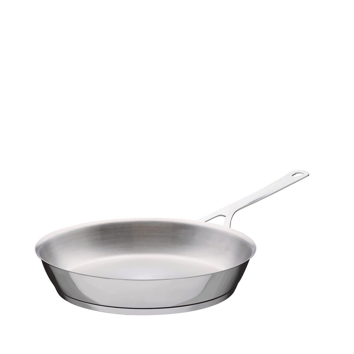 Alessi-Pots&Pans Long-handled pan in 18/10 stainless steel suitable for induction