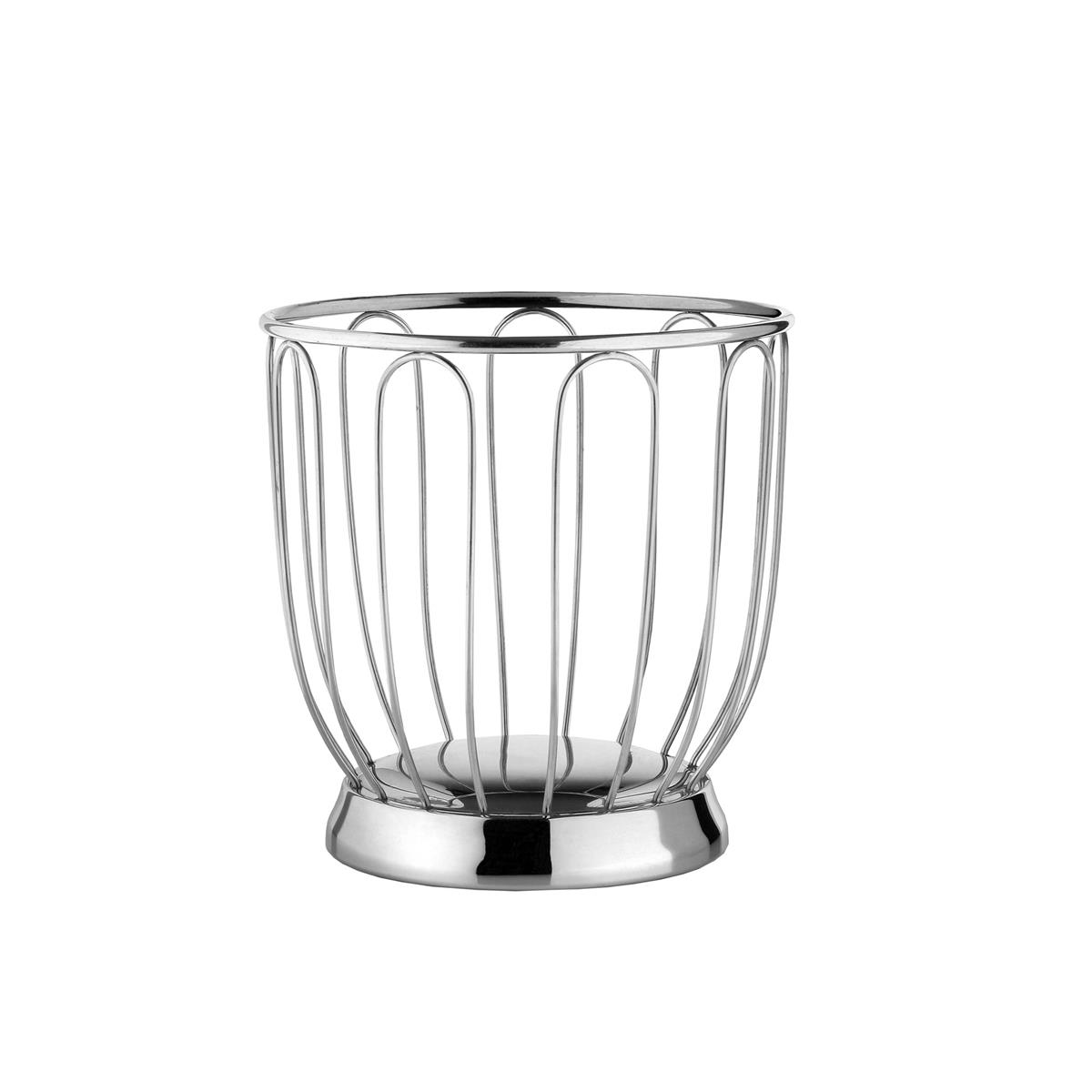 Alessi-Barket Round basket in 18/10 stainless steel