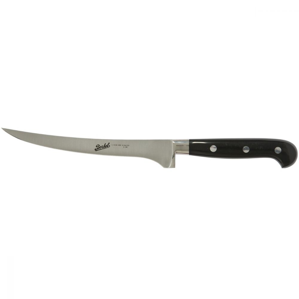 couteau adhoc gloss black - couteau à filet de poisson 18 cm