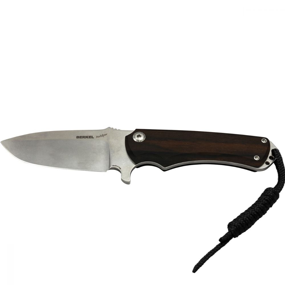 BERKEL Outdoor-Messer – klare Ziricote-Klinge mit goldenem Logo