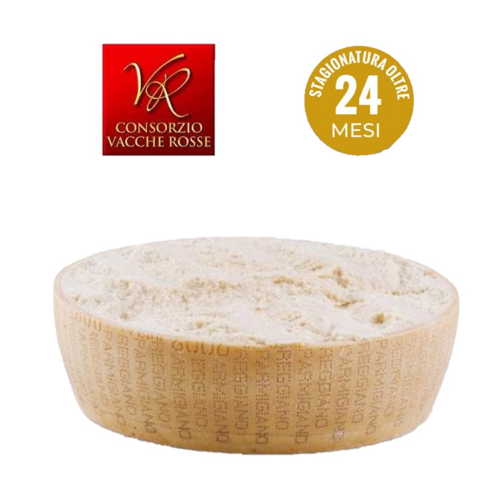Parmigiano Reggiano Consorzio Vacche Rosse 24 Monate – Halbrad – 17 kg